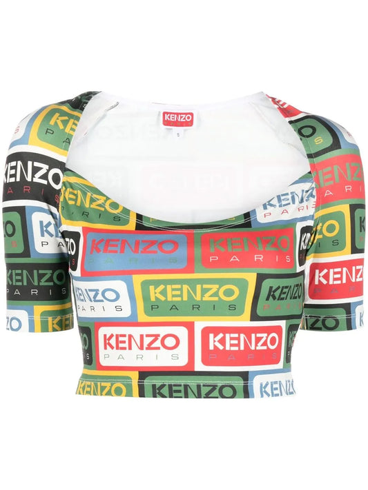 Logo-Print Crop Top
