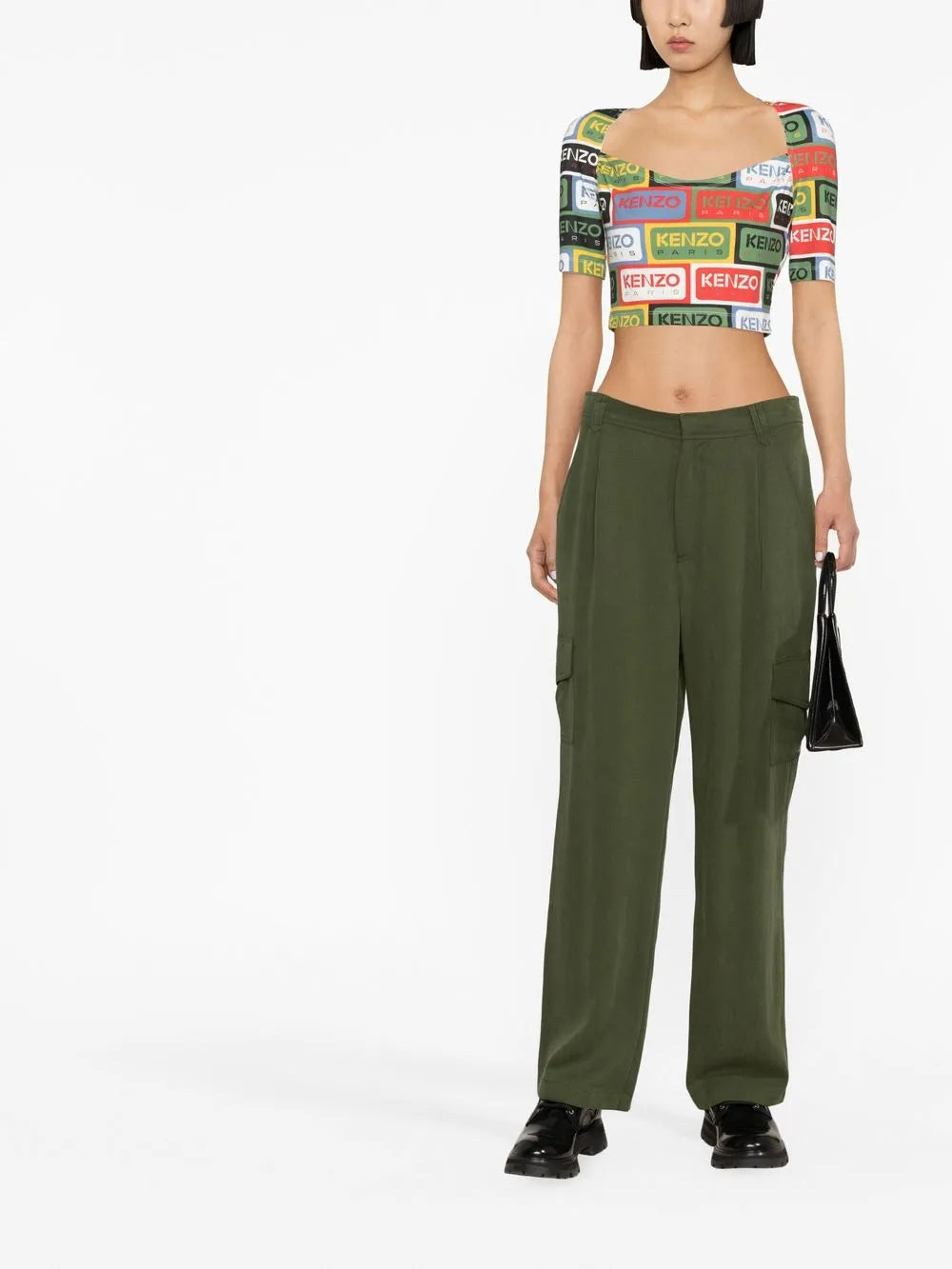 Logo-Print Crop Top