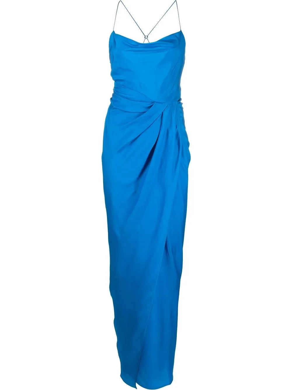 Shiroi Draped Silk Maxi Dress