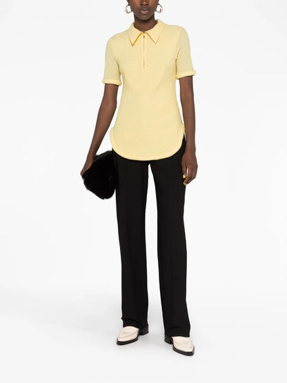 Half-Zip Gaufre Polo Shirt
