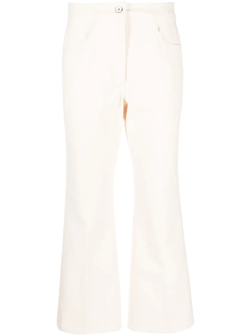 Pressed-Crease Flared Trousers