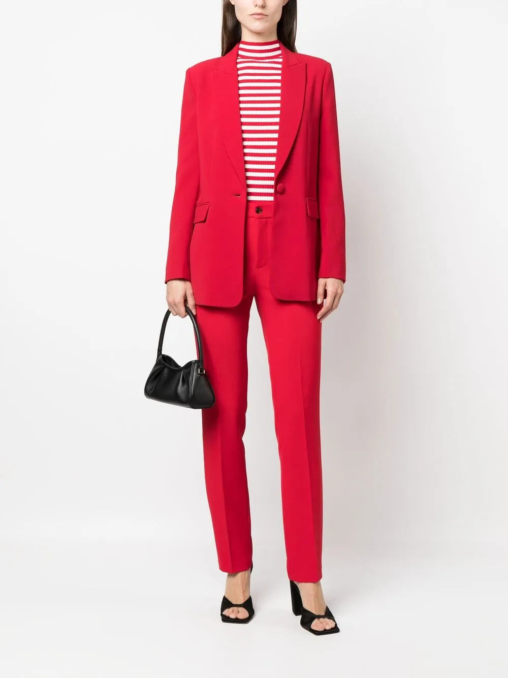 Stripe-Print Halterneck Top