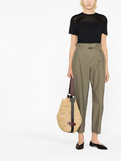 Cropped Tapered Trousers