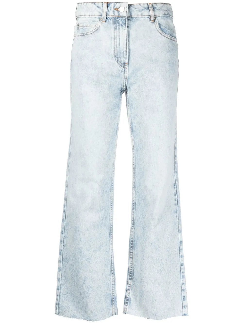 Light Wash Straight-Leg Jeans
