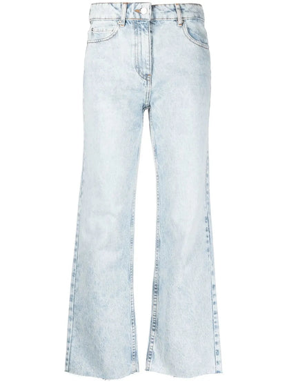 Light Wash Straight-Leg Jeans