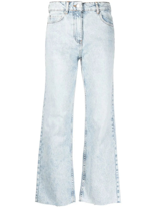 Light Wash Straight-Leg Jeans