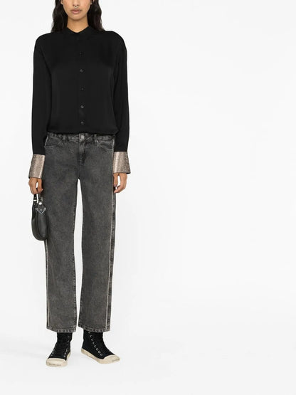 Stonewash Boyfriend-Cut Jeans