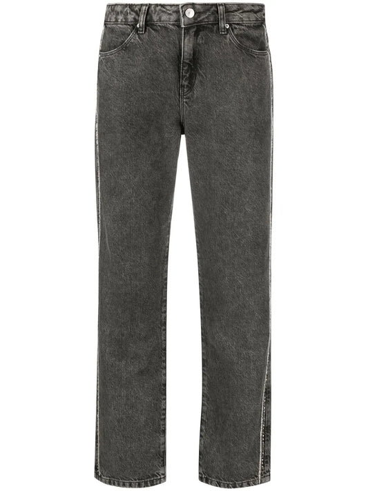 Stonewash Boyfriend-Cut Jeans