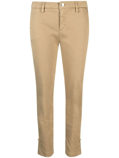 Cotton Tapered Slim-Cut Trousers