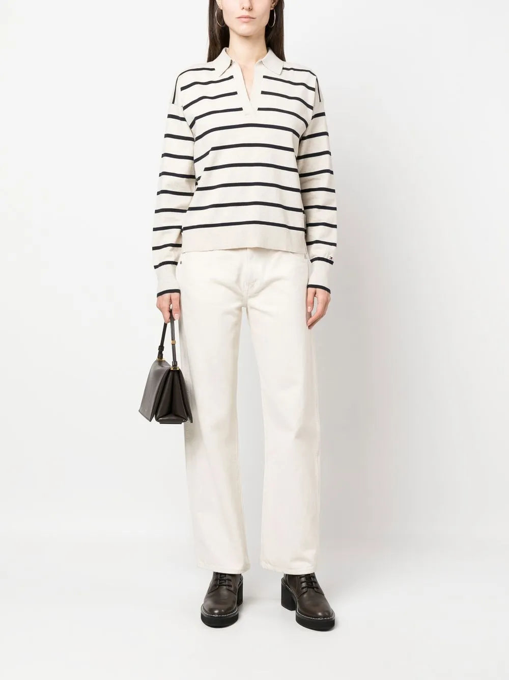 V-Neck Striped Jumper