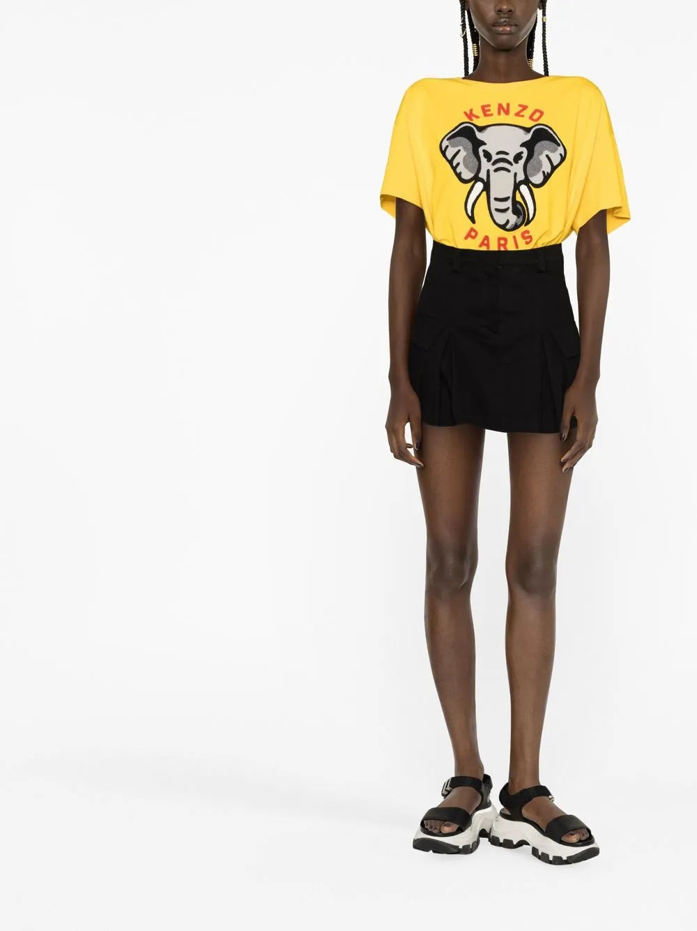 Elephant-Embroidered T-Shirt