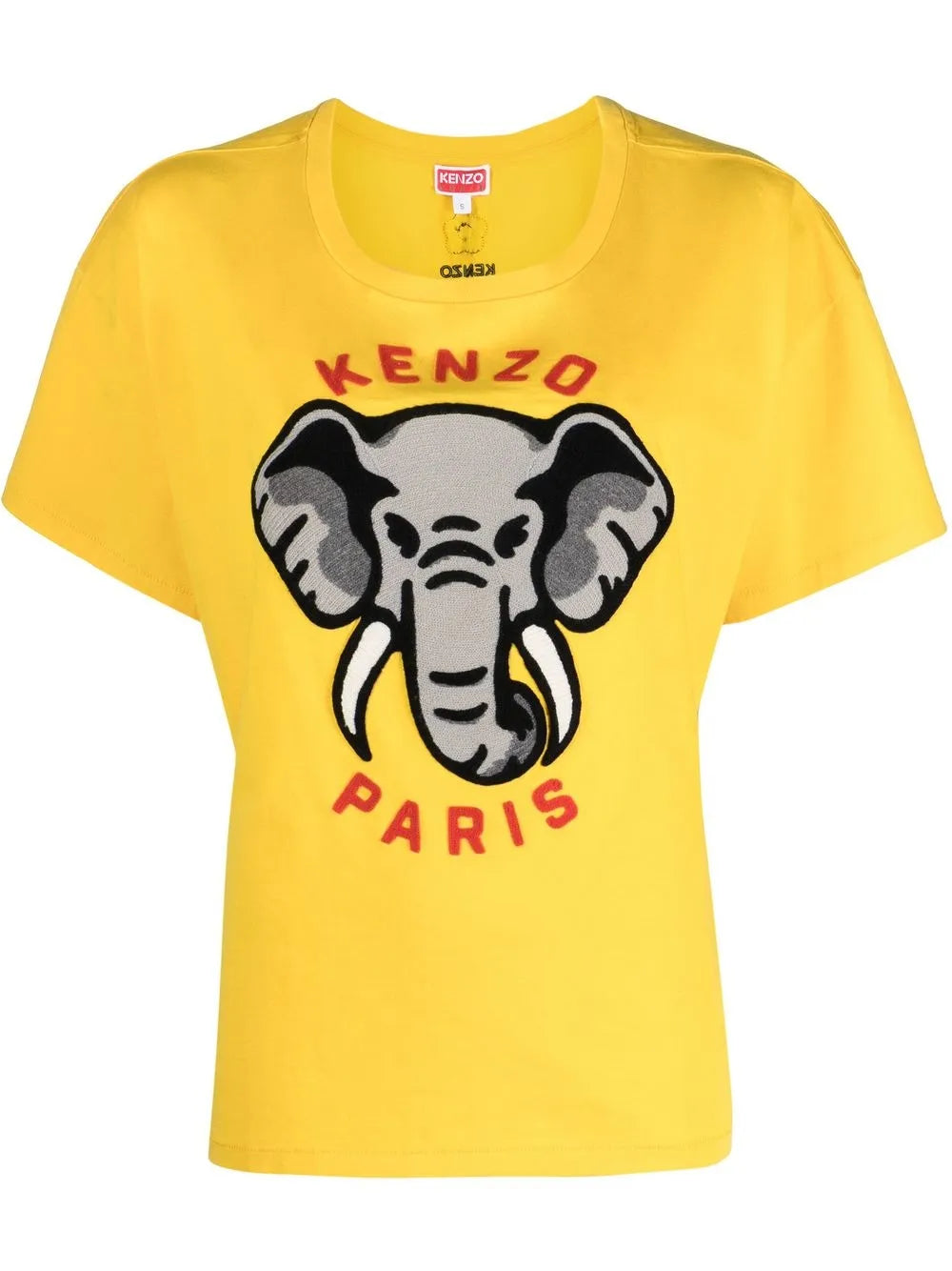 Elephant-Embroidered T-Shirt