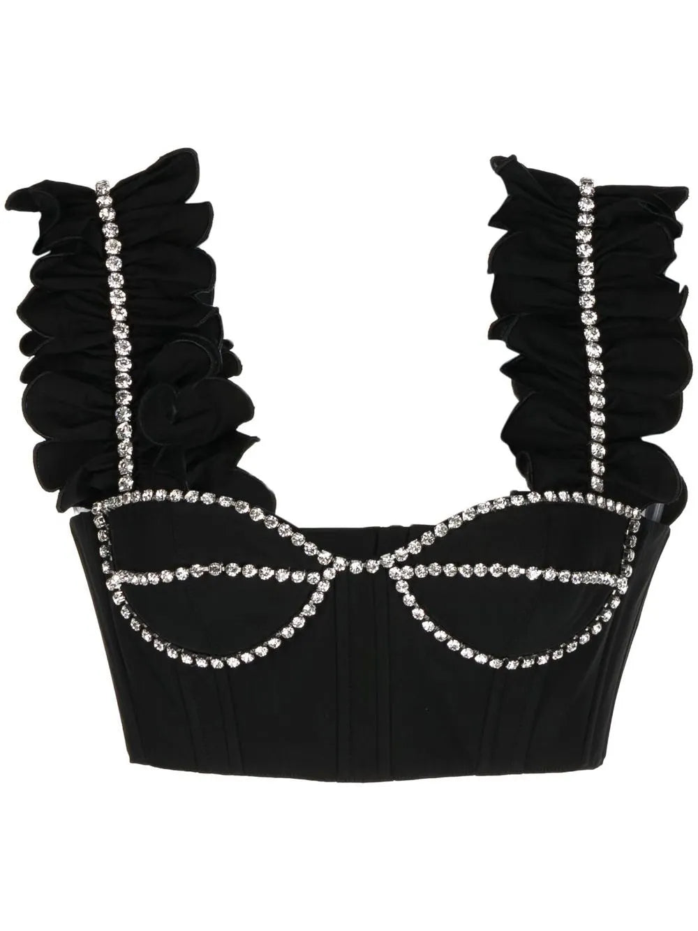 Crystal-Embellished Cropped Top