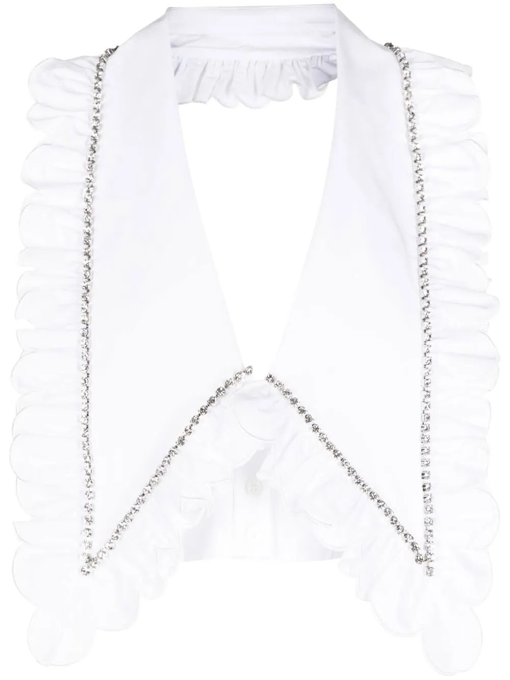 Crystal-Embellished Cropped Top