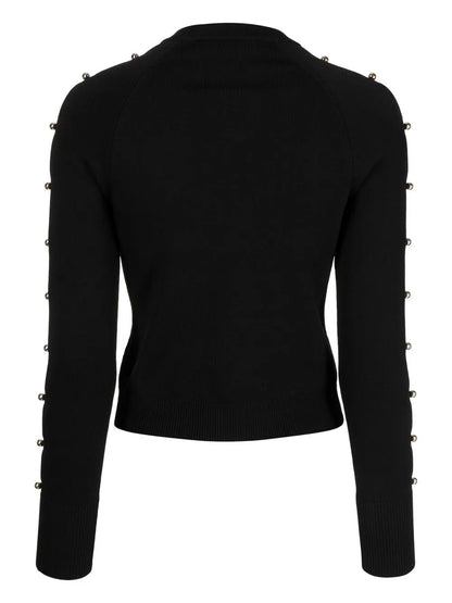 Ball-Stud Embellished Knit Jumper