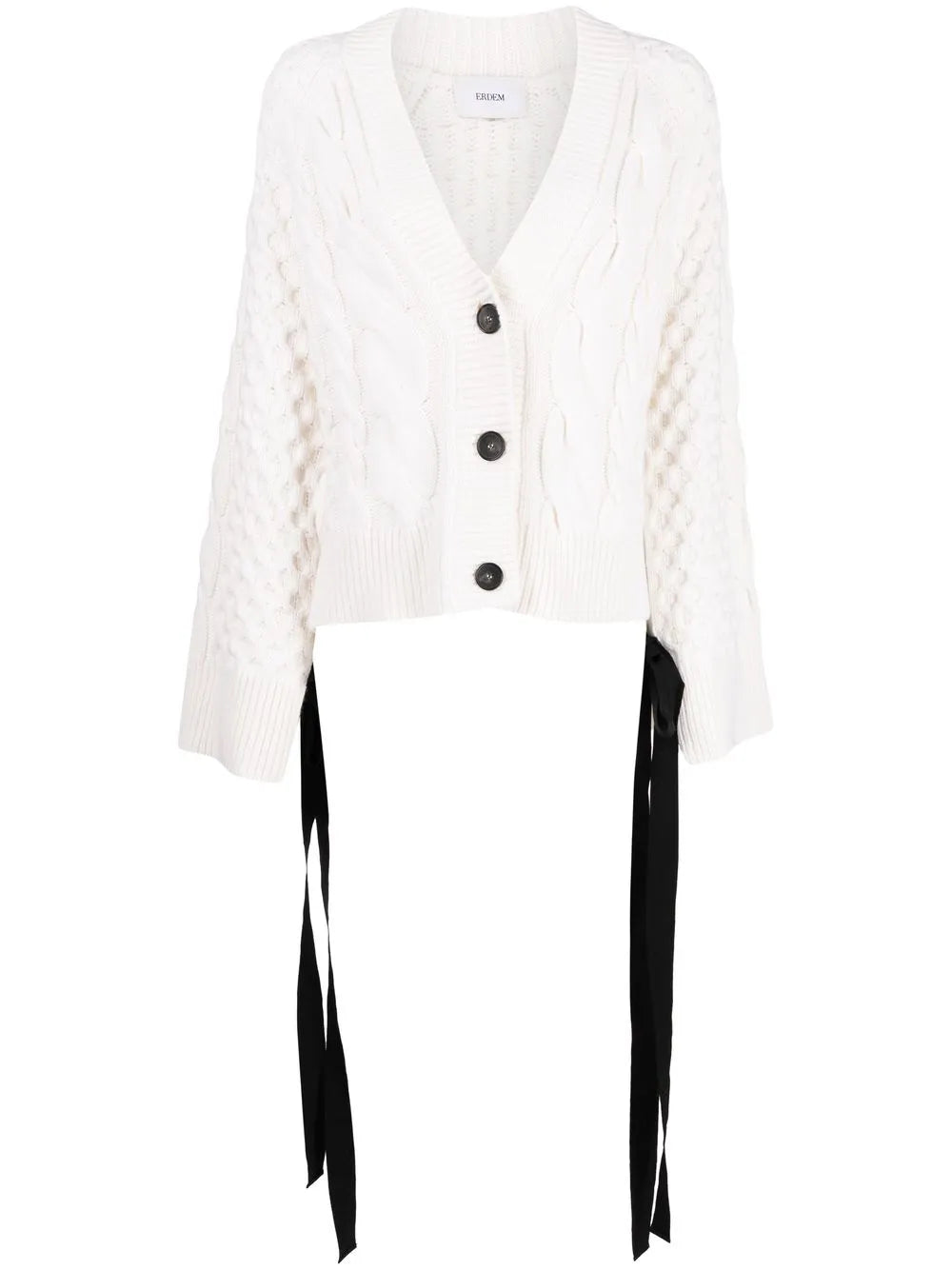 Boxy Cable-Knit Cardigan