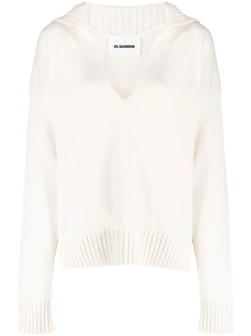 Knitted Split-Neck Jumper