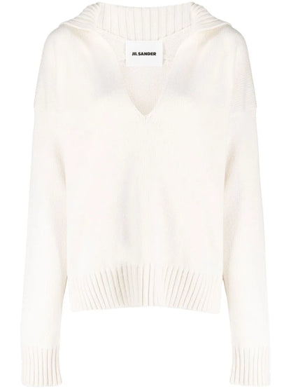Knitted Split-Neck Jumper