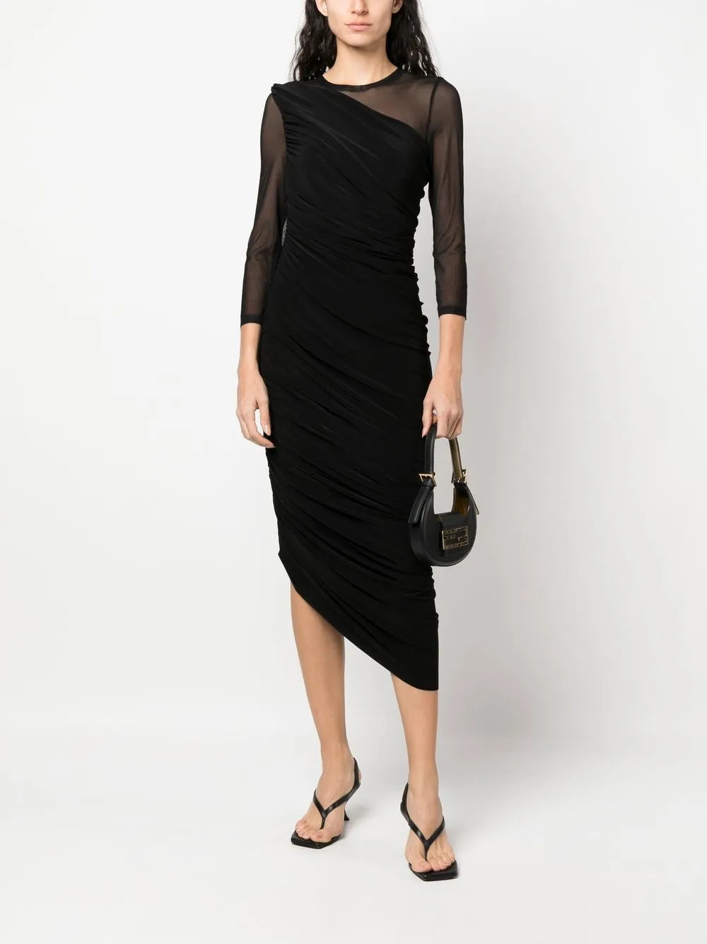 One-Shoulder Asymmetric Hem Dress