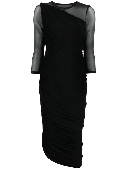 One-Shoulder Asymmetric Hem Dress