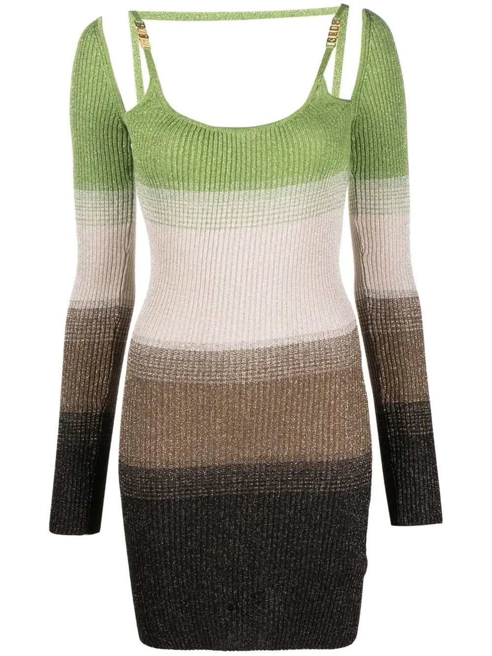 Knitted Striped Mini Dress