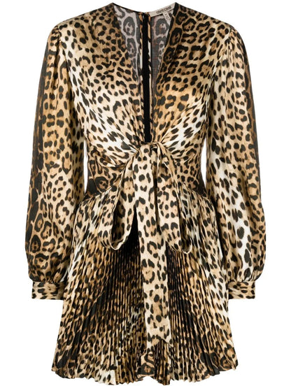 Leopard-Print Mini Dress