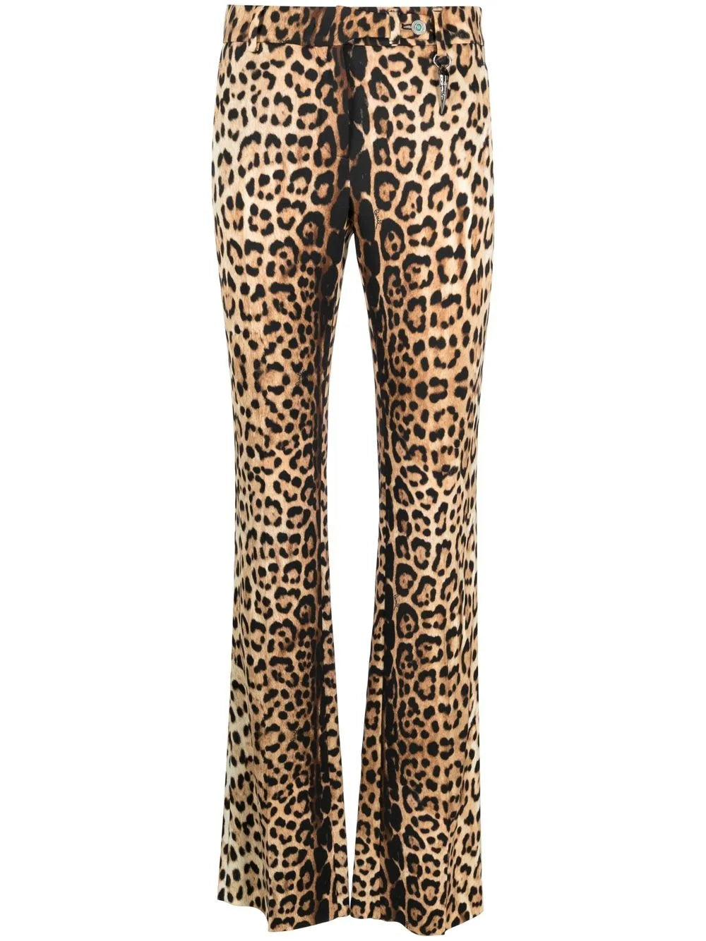 Slim-Cut Leopard-Print Trousers