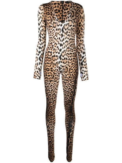 Leopard-Print Jumpsuit
