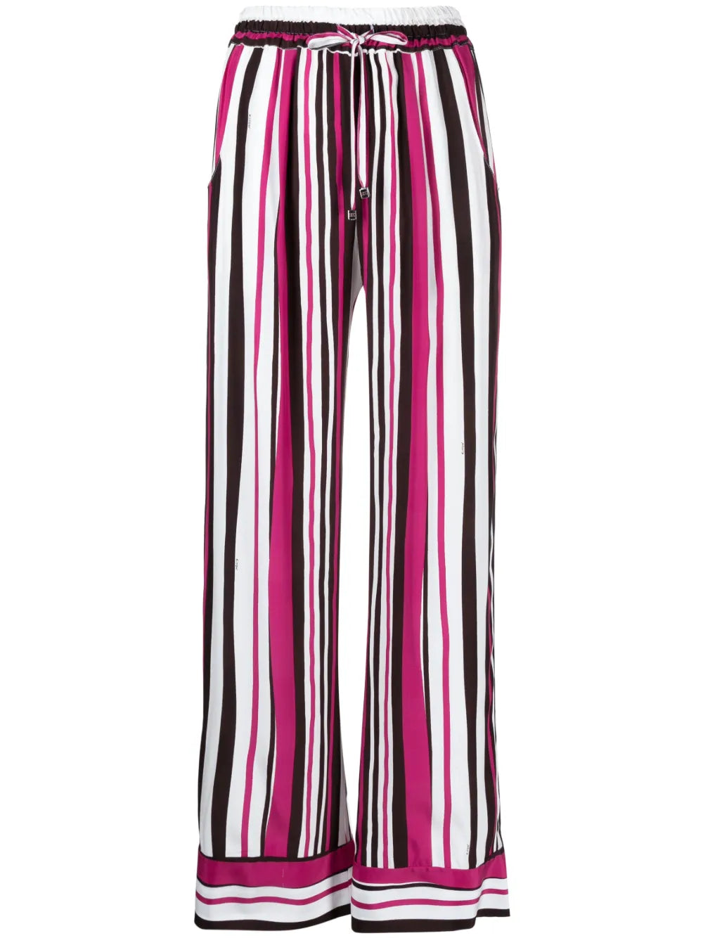 Striped Silk Palazzo Trousers