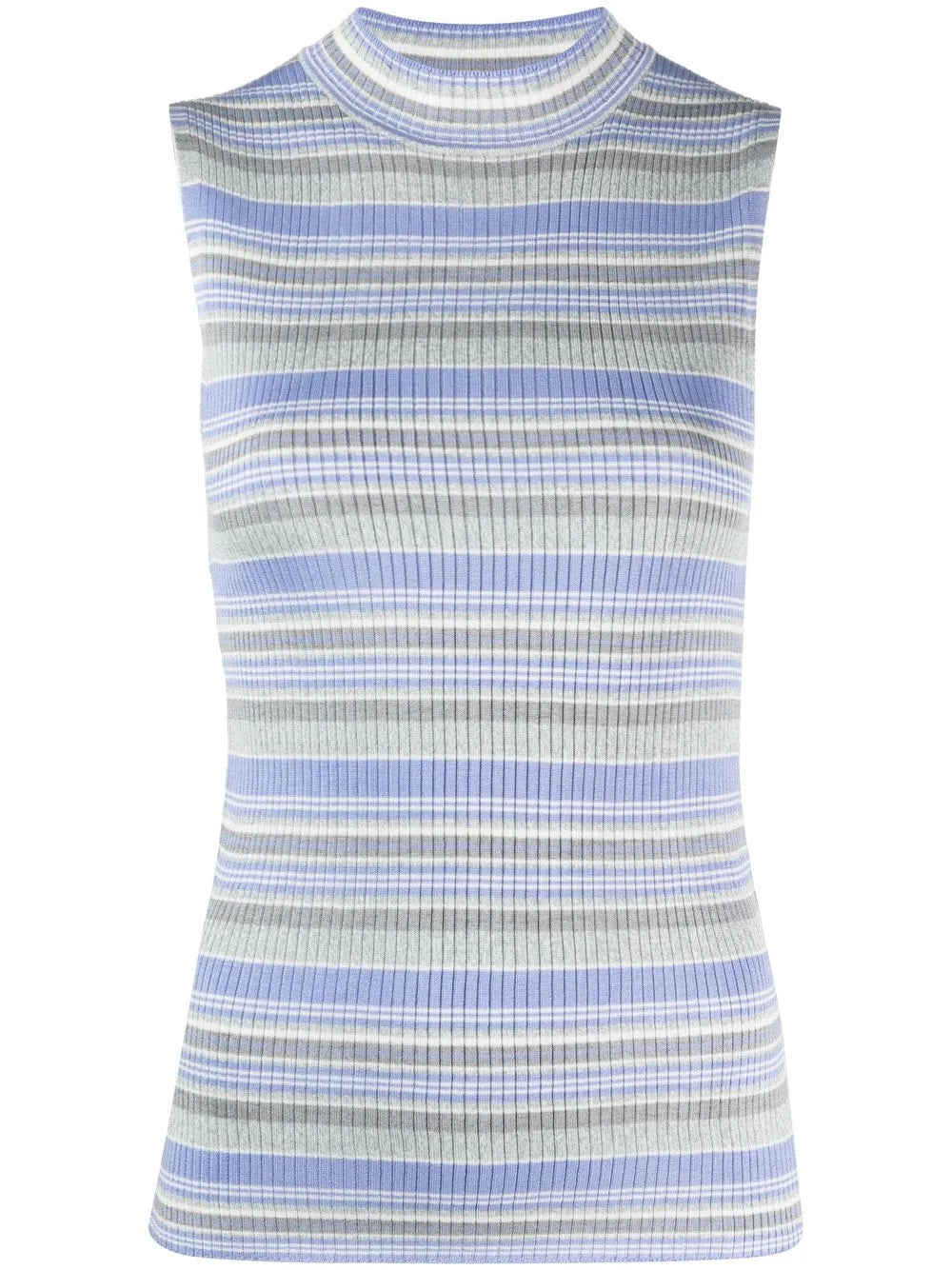 Horizontal-Stripe Sleeveless Top