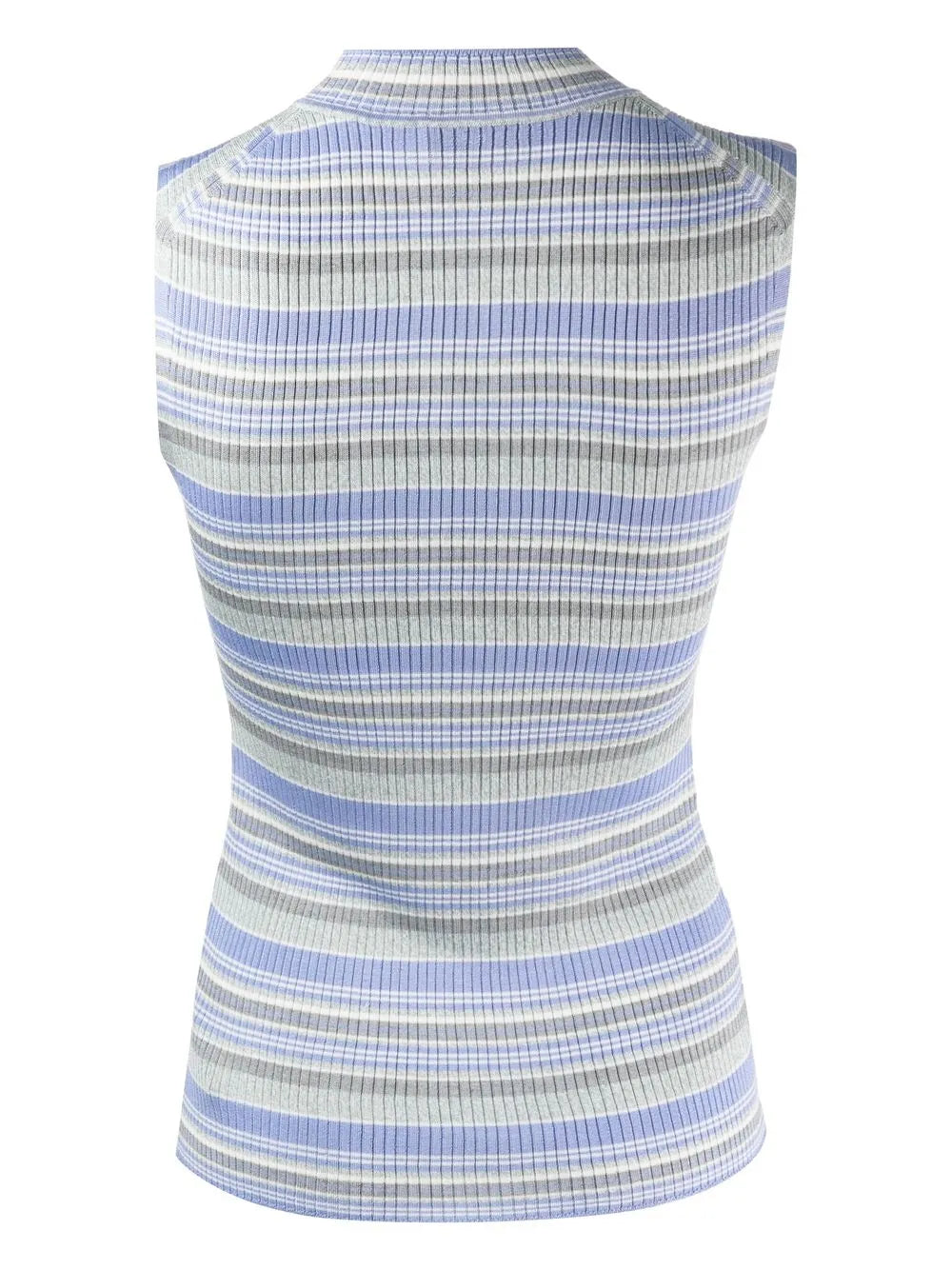 Horizontal-Stripe Sleeveless Top