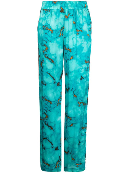 Abstract-Print Trousers