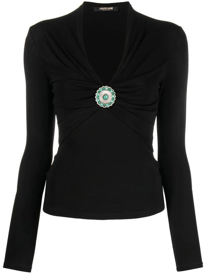 Beaded V-Neck Top