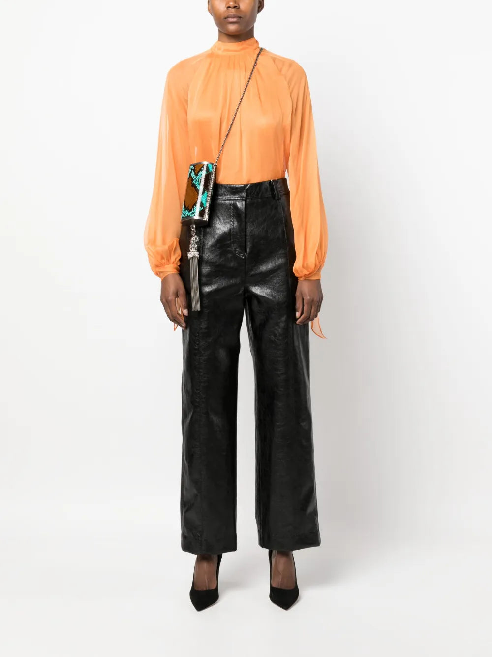 Semi-Sheer Silk Blouse