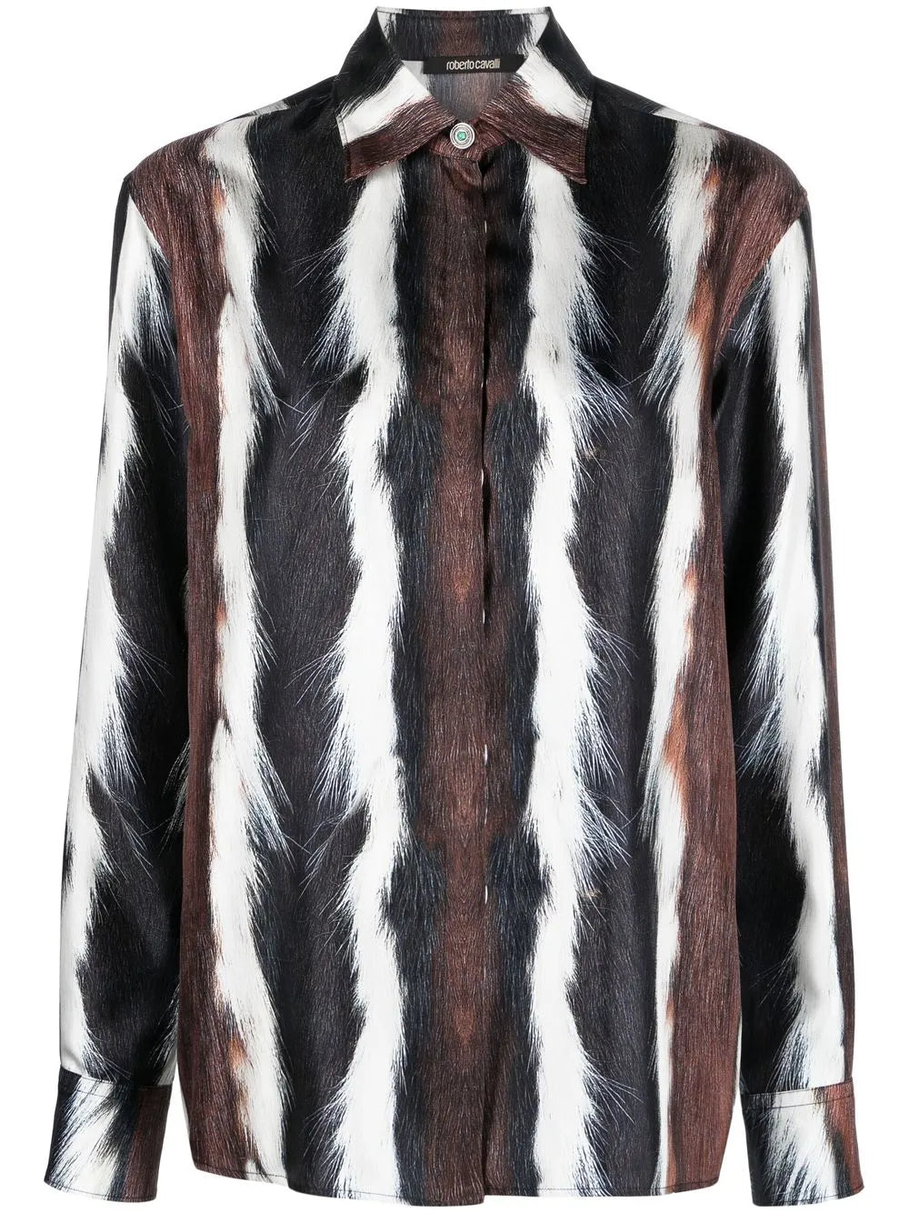 Fur-Print Silk Shirt
