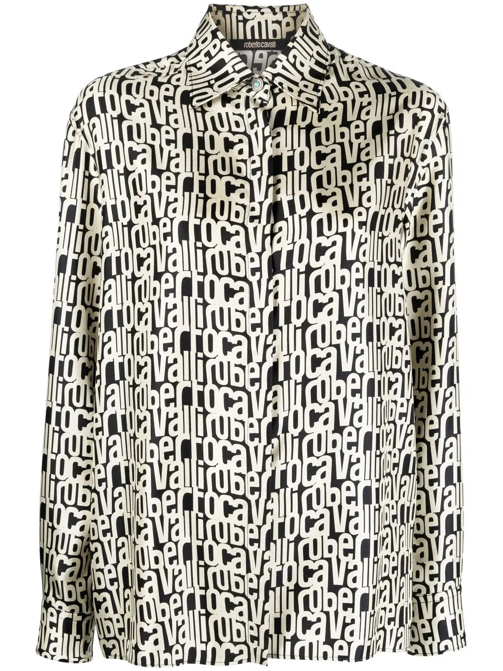 Logo-Print Silk Shirt