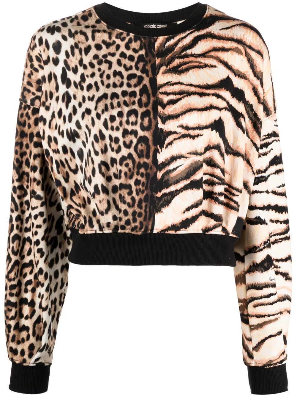 Animal-Print Long-Sleeve Blouse