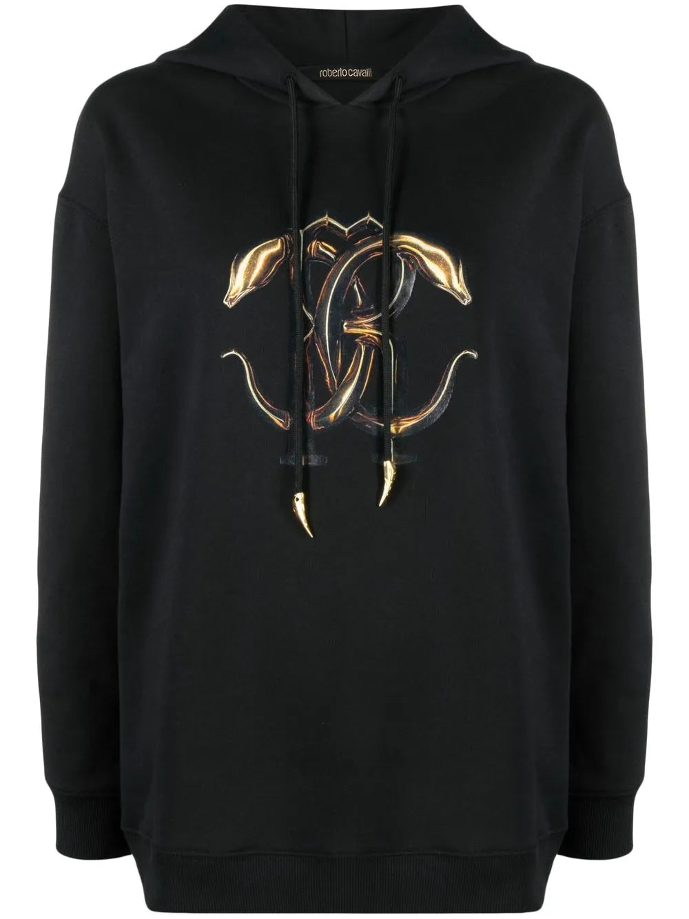 Monogram-Print Drawstring Hoodie