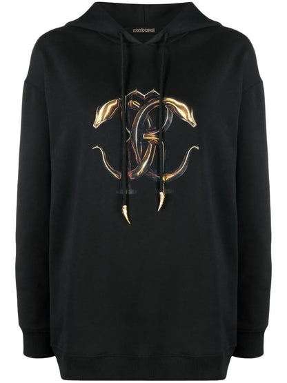 Monogram-Print Drawstring Hoodie