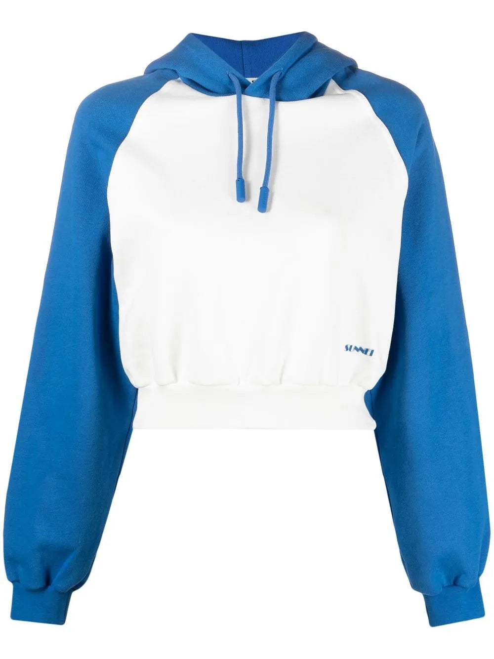 Logo-Print Panelled Hoodie