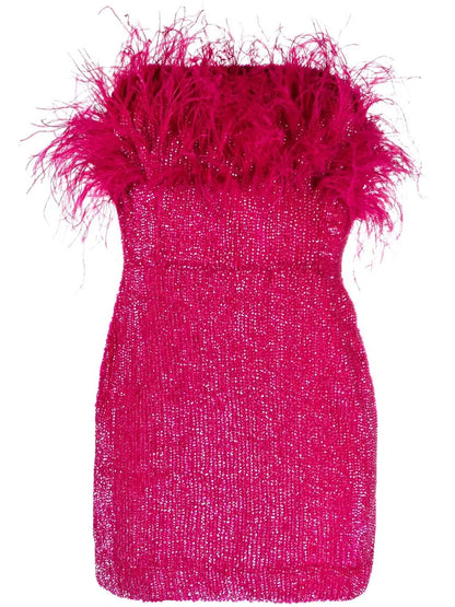 Sequin-Embellished Mini Dress