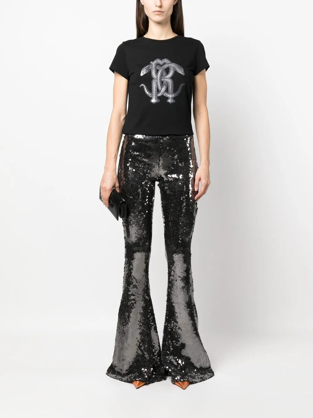 Monogram Snake-Print T-Shirt