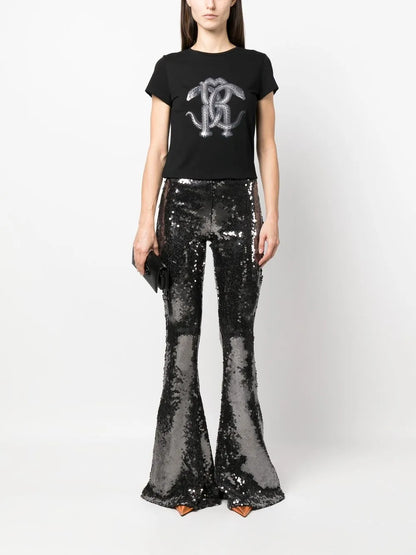 Monogram Snake-Print T-Shirt