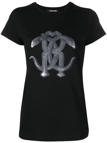 Monogram Snake-Print T-Shirt