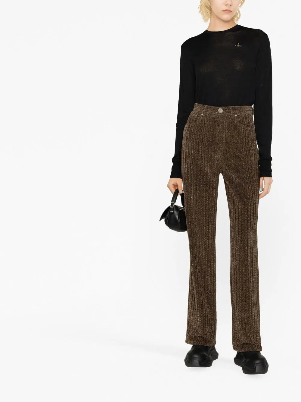 Orb-Embroidery Fine-Knit Jumper