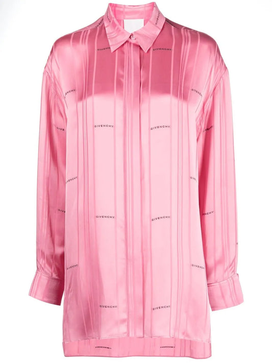 Logo-Jacquard Striped Shirt