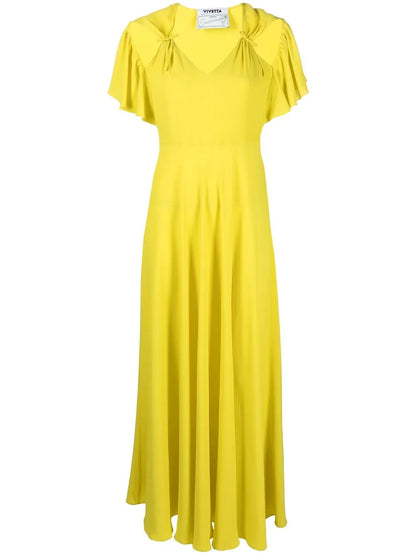 Ruched Cut-Out Maxi Dress
