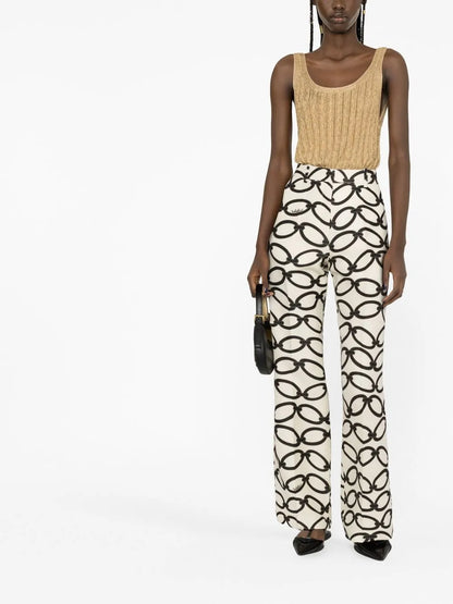 Chain-Print Trousers