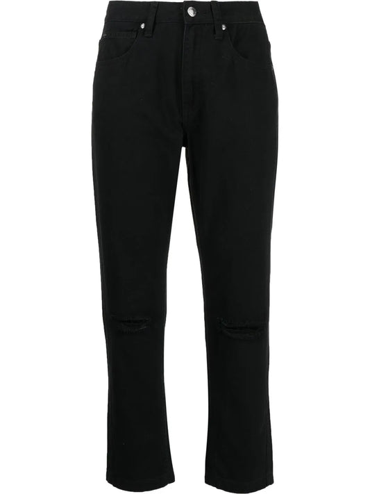 Cropped Straight-Leg Trousers