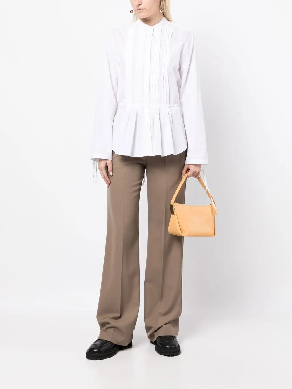 Peplum Button-Up Shirt